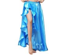 Générique Jupe Fluide pour Danse Orientale légère Spectacle Pratique chorégraphies Parfaite entraînement Tenue Quotidienne Bureau Vacances (Sky Blue, M)