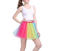 Générique Jupe Fluo Femme, Tutu de Danse Adulte Jupe Paillette Etoile Jupe Mousseline Noire Jupe Longue en Maille Deguisement Annee 80 Femme Jupe Fluo XL Jupe Annee 80 Costume Femme Paillettes