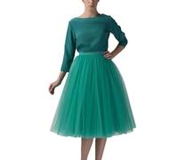 Générique Jupe Haute Genou Jupe plissée de qualité Adulte de Danse pour Femmes Mint Green One Size