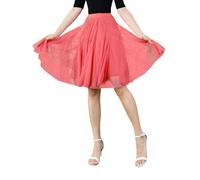 Générique Jupe Haute Genou Plissée Longueur Jupe Dansante Femme Adulte Mi Longue Douce Et Fluide Danse en Tulle Cinq Cent Quarante Degrés Deux Couches Cinquante Deniers Maille Une Couche Doublure 4