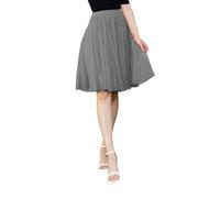 Générique Jupe Haute Genou Plissée Longueur Jupe Dansante Femme Adulte Mi Longue Douce Et Fluide Danse en Tulle Cinq Cent Quarante Degrés Deux Couches Cinquante Deniers Maille Une Couche Doublure 4