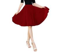 Générique Jupe Haute Genou Plissée Longueur Jupe Dansante Femme Adulte Mi Longue Douce Et Fluide Danse en Tulle Cinq Cent Quarante Degrés Deux Couches Cinquante Deniers Maille Une Couche Doublure 4