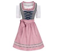 Générique Jupe Longue Noire Octoberfest - robe Dirndl pour femmes, Costume traditionnel du Festival de la bière allemande Robe Courte Moulante Sexy Club (Pink, L)