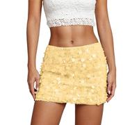 Générique Jupe Paillette Femme a Paillettes Sequin Argenté Vetement À Ensemble Strass Vintage Vogue Argentées Tenues De Rave Dance Robe Grande Taille Samba Carnaval Sequins Disco Costume Noire