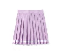 Générique Jupe plissée Femme décontractée à Motif de Blocs colorés pour Usage Quotidien Professionnel études et événements Sociaux Mini trapèze Printemps été Automne (Light Purple, XXL)