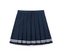 Générique Jupe plissée Femme décontractée à Motif de Blocs colorés pour Usage Quotidien Professionnel études et événements Sociaux Mini trapèze Printemps été Automne (Dark Blue, XXXL)