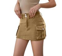 Générique Jupe Sexy Femme- Jupe Mi Longue Plissée Droite Courte Décontracté pour Idéale Au Quotidien pour L'éTé Et L'Automne À Porter avec des Hauts AjustéS Et des Baskets