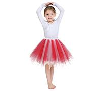 Générique Jupe Tulle Brodée Tutu Fille Jupe Courte 4 Couches avec Doublure pour Enfants 1-10 Ans Jupes Tutu pour Filles Etoiles Sequins 4 Couches en Jupes Tulle Enfants