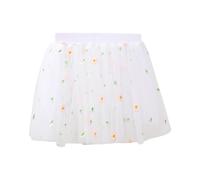 Générique Jupe Tulle Brodée Tutu Fille Jupe Courte 4 Couches avec Doublure pour Enfants 1-5 Ans