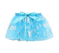 Générique Jupe Tulle Fille Tutu Étoiles Scintillant, Costume Danse Paillettes Fête, Tenue Spectacle Enfant Magique, Vêtement Brillant Mignon(Light Blue, 6-8 Years)