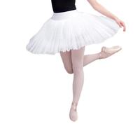 Générique Jupe Tutus de Ballet Professionnelle, 7 Couches de Tulle, Plateau d ' Organdi Dur, Jupe de Danse de crêpes, Culotte intégrée, Tutus de Danse de crêpes