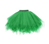 Générique Jupes Carnaval Femme Jupe Tutu Carnaval Jupe Vintage Bouffante Dress Carnavalesque Élastique Jupes Danse Christmas Dress Élégante pour Les Dîners Green One Size