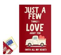 Générique Juste quelques choses que j'aime chez vous, remplissez le livre cadeau vierge, livre d'amour romantique pour les couples, invites guidées avec espace photo, journal de mémoire (1PCS)