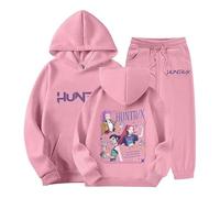 Générique K-kpop Demons Hunters Survêtement Fille Ensemble 2 Pièces Y2k Hoodie Pantalon et Haut Sweats à Capuche Jogging Noël Vêtements Imprimés Huntrix Sportswear