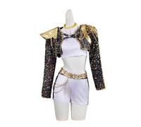 Générique K-Pop Cosplay Deguisement pour Filles Costume Cosplay Hunters Tenue Mira Zoey Rumi Uniforme Ensemble Complet Déguisement Animé pour Halloween et Fête