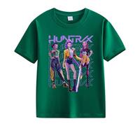 Générique K-Pop D-Emon Hunters T-Shirt Ample à Manches Bouffantes Et Col Rond Pour Filles T-Shirts Avec énonciations Drôles Style Streetwear Crop Top Cosplay Halloween Party Mode Fille Et Ado 2-13 Ans