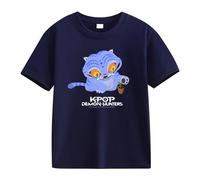 Générique K-Pop D-Emon Hunters T-Shirt Ample à Manches Bouffantes Et Col Rond Pour Filles T-Shirts Avec énonciations Drôles Style Streetwear Crop Top Cosplay Halloween Party Mode Fille Et Ado 2-13 Ans