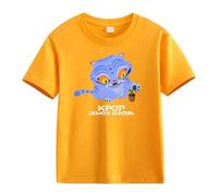 Générique K-Pop D-Emon Hunters T-Shirt Ample à Manches Bouffantes Et Col Rond Pour Filles T-Shirts Avec énonciations Drôles Style Streetwear Crop Top Cosplay Halloween Party Mode Fille Et Ado 2-13 Ans