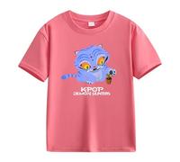 Générique K-Pop D-Emon Hunters T-Shirt Ample à Manches Bouffantes Et Col Rond Pour Filles T-Shirts Avec énonciations Drôles Style Streetwear Crop Top Cosplay Halloween Party Mode Fille Et Ado 2-13 Ans