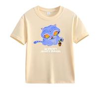 Générique K-Pop D-Emon Hunters T-Shirt Ample à Manches Bouffantes Et Col Rond Pour Filles T-Shirts Avec énonciations Drôles Style Streetwear Crop Top Cosplay Halloween Party Mode Fille Et Ado 2-13 Ans