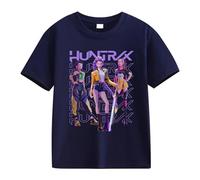 Générique K-Pop D-Emon Hunters T-Shirt Ample à Manches Bouffantes Et Col Rond Pour Filles T-Shirts Avec énonciations Drôles Style Streetwear Crop Top Cosplay Halloween Party Mode Fille Et Ado 2-13 Ans