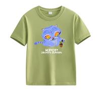 Générique K-Pop D-Emon Hunters T-Shirt Ample à Manches Bouffantes Et Col Rond Pour Filles T-Shirts Avec énonciations Drôles Style Streetwear Crop Top Cosplay Halloween Party Mode Fille Et Ado 2-13 Ans