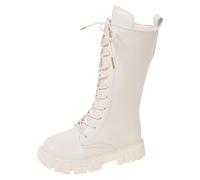 Générique K-pop de-mon hun-ters Bottes en caoutchouc doublées pour enfant fille d'hiver classiques à lacets avec fermetures éclair latérales hautes peluche chaude d'automne