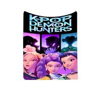 Générique K Pop De-Mon Hunters Couvertures en Molleton de Flanelle Couvertures Moelleuses Douces Huntrix Rumi/Mira/Zoey Couverture de Canapé en Canapé Lit Chaise Berceau Enfunt-Home-268