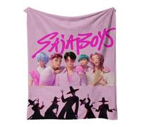 Générique K Pop De-Mon Hunters Couvertures en Molleton de Flanelle Couvertures Moelleuses Douces Huntrix Rumi/Mira/Zoey Couverture de Canapé en Canapé Lit Chaise Berceau Enfunt-Home-1444