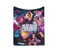 Générique K Pop De-Mon Hunters Couvertures en Molleton de Flanelle Couvertures Moelleuses Douces Huntrix Rumi/Mira/Zoey Couverture de Canapé en Canapé Lit Chaise Berceau Enfunt-Home-258