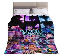 Générique K Pop De-Mon Hunters Couvertures en Molleton de Flanelle Couvertures Moelleuses Douces Huntrix Rumi/Mira/Zoey Couverture de Canapé en Canapé Lit Chaise Berceau Enfunt-Home-991