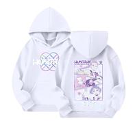 Générique K-Pop De-Mon Hunters Hoodie Für Neutral Pull à Manches Longues, Style Streetwear Crop Top Sweatshirt Mode Fille Et Ado 2-13 Ans Décontractés Hoodie Cosplay Pullover Für Halloween Party