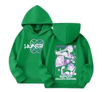 Générique K-Pop De-Mon Hunters Hoodie Für Neutral Pull à Manches Longues, Style Streetwear Crop Top Sweatshirt Mode Fille Et Ado 2-13 Ans Décontractés Hoodie Cosplay Pullover Für Halloween Party