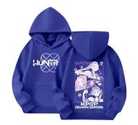 Générique K-Pop De-Mon Hunters Hoodie Für Neutral Pull à Manches Longues, Style Streetwear Crop Top Sweatshirt Mode Fille Et Ado 2-13 Ans Décontractés Hoodie Cosplay Pullover Für Halloween Party