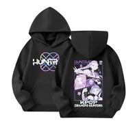 Générique K-Pop De-Mon Hunters Hoodie Für Neutral Pull à Manches Longues, Style Streetwear Crop Top Sweatshirt Mode Fille Et Ado 2-13 Ans Décontractés Hoodie Cosplay Pullover Für Halloween Party