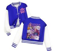 Générique K-Pop Demons Hunters Veste pour Fille K Pop H-Huntrix Enfants et Adolescents Veste Y2k Style Streetwear avec Kpop D-Demon H-Hunters Motif Anime Blouson Aviateur Garçon de campus 3-14 Ans