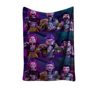 Générique K-Pop Hunters Couverture en Molleton de Flanelle Mignonnes Douillettes Moelleuses for Bureau Genouillères Plaids Chauds Audlts et aux Enfants(O)