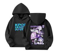 Générique K-Pop Hunters Hoodie Für Neutral Pull à Manches Longues, Style Streetwear Crop Top Sweatshirt Décontractés Hoodie Cosplay Pullover Für Halloween Party Mode Fille Et Ado 2-13 Ans