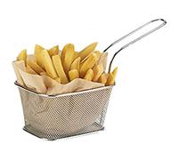 Générique KA1450 - 6 Minis Paniers à Frites Individuels - Inox - 10x8x7 cm