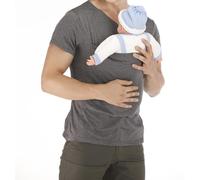 Générique Kangaroo Shirt for Dad and Baby, Mom and Dad Kangaroo Carrier Shirt, for New Pappy Back, Pockets T-Shirt (Gray Man,4TG)