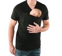 Générique Kangaroo Shirt for Dad and Baby, Mom and Dad Kangaroo Carrier Shirt, for New Pappy Back, Pockets T-Shirt (Black Man,5TG)