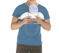 Générique Kangaroo Shirt for Dad and Baby, Mom and Dad Kangaroo Carrier Shirt, for New Pappy Back, Pockets T-Shirt (Blue-Gray Man,TTG)