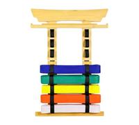 Générique Karate Belt Display, with 2 Hooks Stickers Medals Hanger Belt Display Wall Mount Portable Style, for Adults TKD BJJ Home School Academy Club Dojo Tournament Lobby Equipment Room