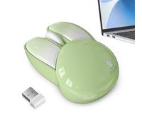 Générique kawaie Bunny Mous - Soundless Wireless Rabbit Mous, 2,4g Wireless Technology | Souris Mignonne À Pile À Batterie, Souris De Couleur De Bonbons, Silencieux, Idéal pour Les Filles Et Les,