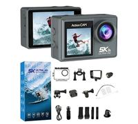 Générique Kersens Camera Sport, Télécommande 2,4G, 5k 30fps, 50MP, Étanche 30M, Angle Large 170 Degrés, EIS Super Anti-tremblement, WiFi & APP, Double Écran Avant et Arrière