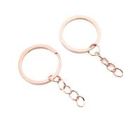 Générique Key Chain 6 Colors Plated 50mm Long Round Split(Rose Gold,28mm Rings)