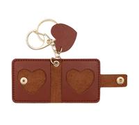 Générique Key ring Photo Album, Keychains Picture Holder, 4.25x2.13in PU Leather Pendant, Easy Open Storage Design, Keyring Image Keepsake for Weddings, Girlfriend, Women