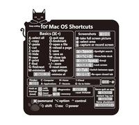 Générique Keyboard Sticker - PVC Printing Cheat Sheet Decal | For OS 11 Big Sur Catalina Mojave El Capitan, Bubble Free Application No, Productivity Tool For Window OS Users