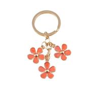 Générique Keychain Cute Enamel Colorful Sakura Flower Sweet For Women Girls Handbag Accessories DIY Gifts(Dark Red)