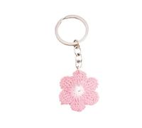 Générique Keychain Cute Enamel Colorful Sakura Flower Sweet For Women Girls Handbag Accessories DIY Gifts(Navy Blue)